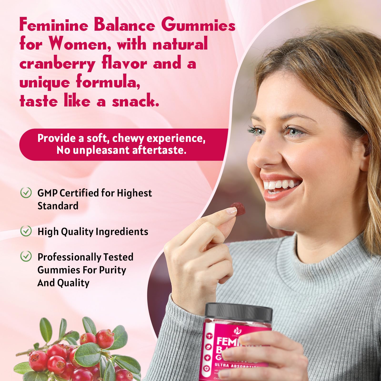 JIANKYTZ Feminine Balance Gummies for Women - Vaginal Health & Digestive Support