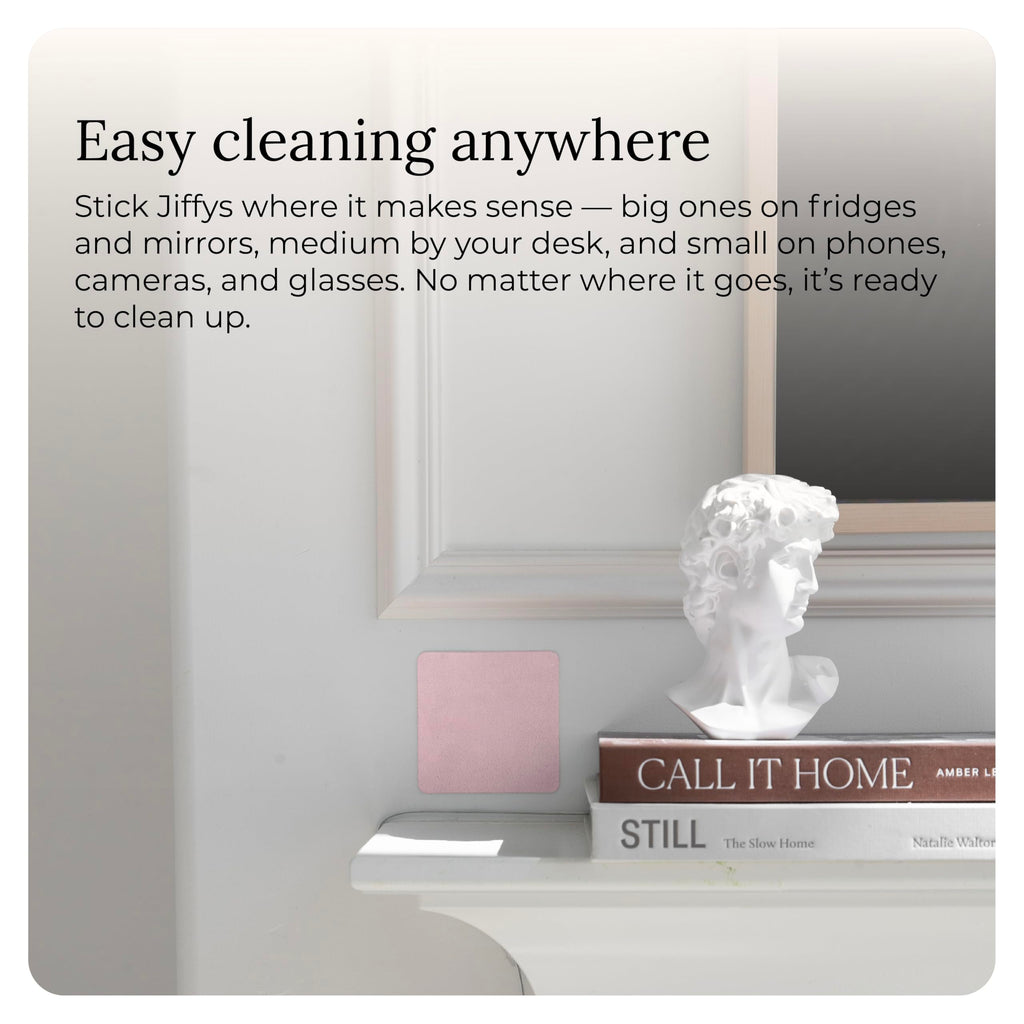 Jiffys Restickable Cleaning Pads – Reusable & Washable Multi-Surface Cleaner for Home & Kitchen, Ivory