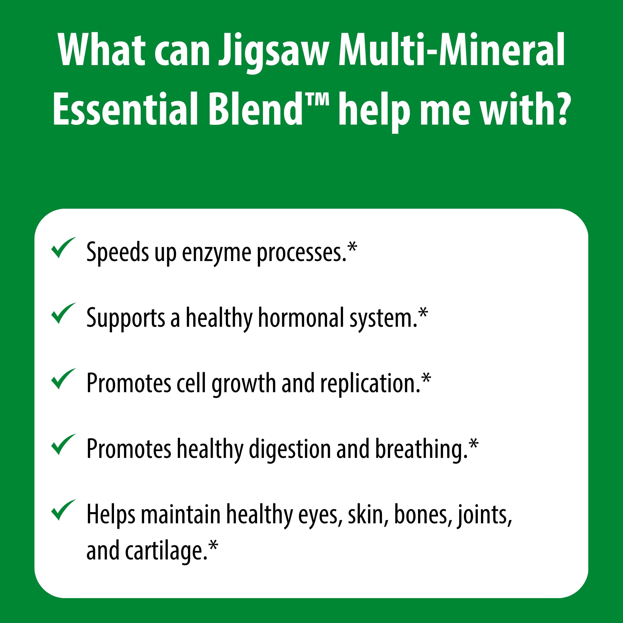 Jigsaw Health Multi-Mineral Essential Blend – 90 Capsules | 90 Servings