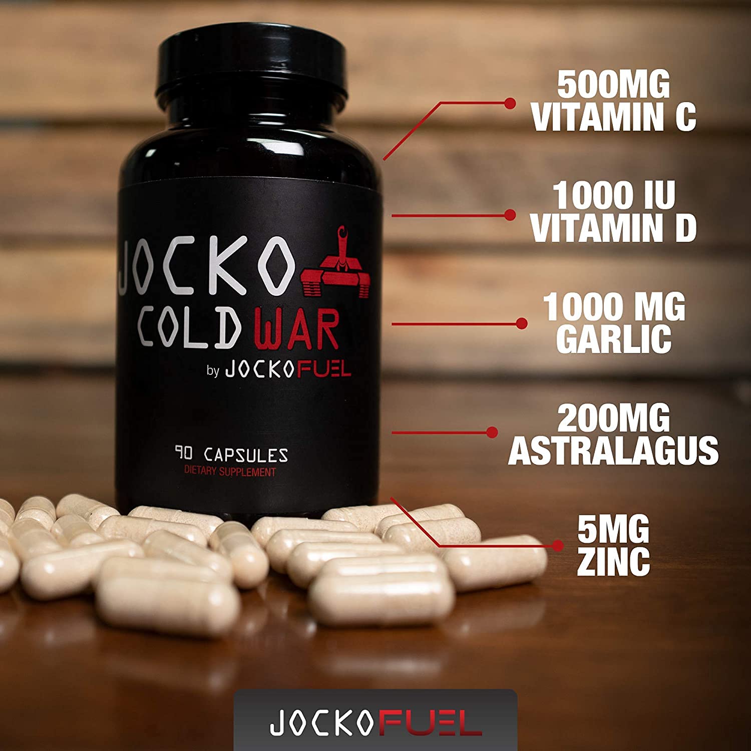Jocko Fuel Immune Support Supplement – Elderberry, Zinc & Vitamin C | 90 Capsules