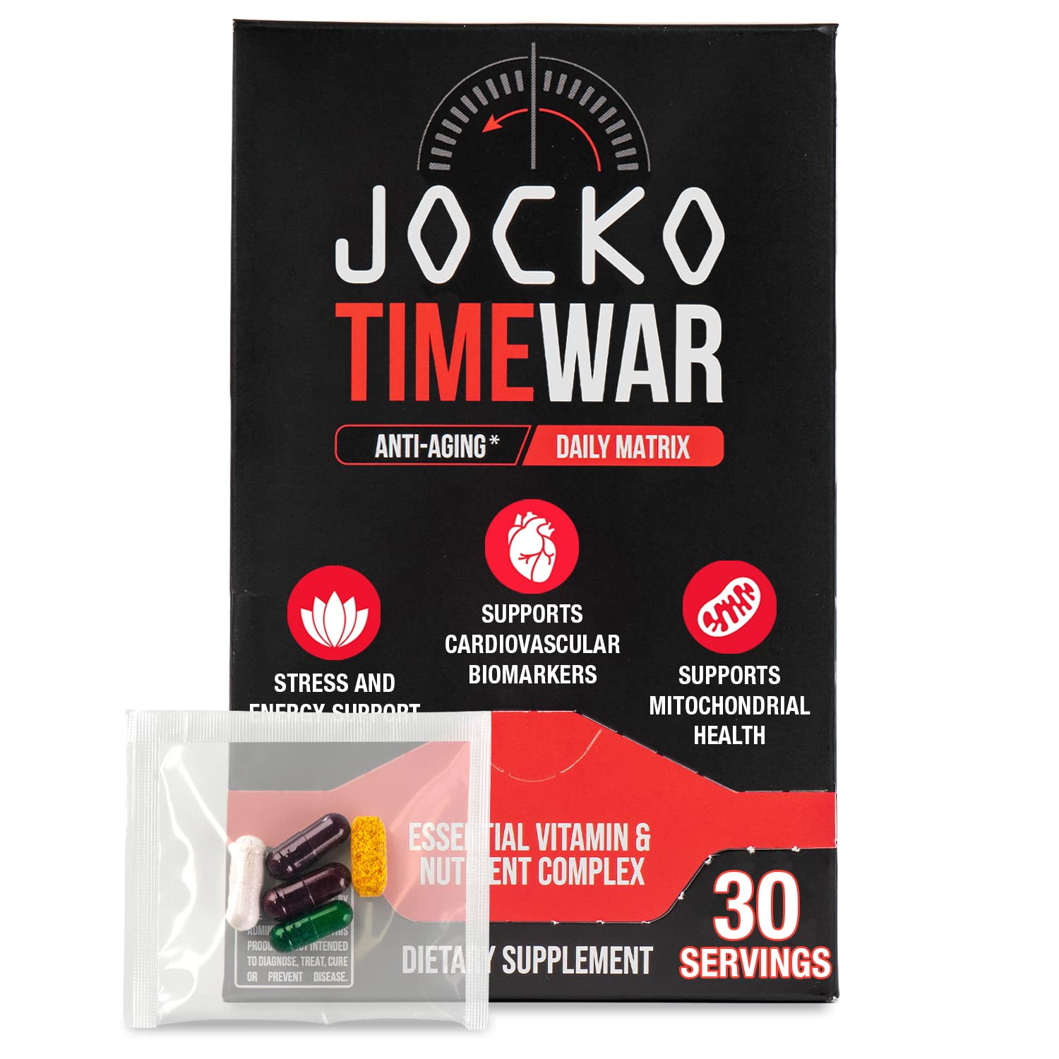Jocko Fuel TIME WAR Multivitamin – NAD Support for Healthy Aging & Energy