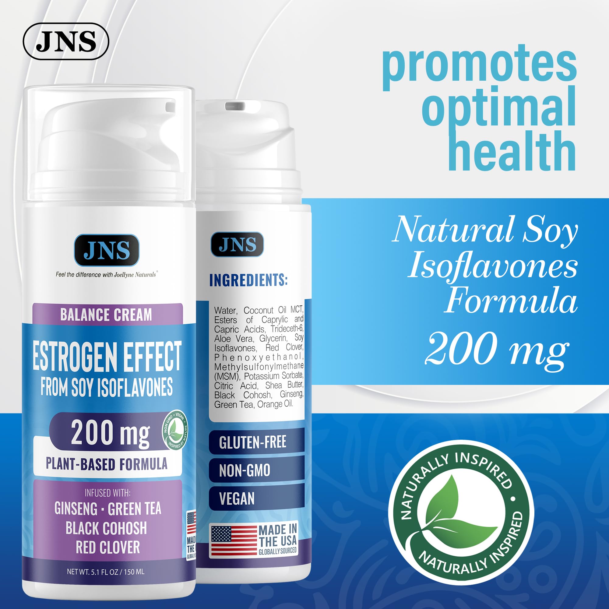 Joellyne Naturals Phytoestrogen Cream – Soy Isoflavones & Herbal Extracts, 5.1 oz