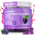 Joint Support Gummies with Glucosamine Chondroitin - Sugar Free, 1500mg Extra Strength + MSM & Turmeric (90 Count)