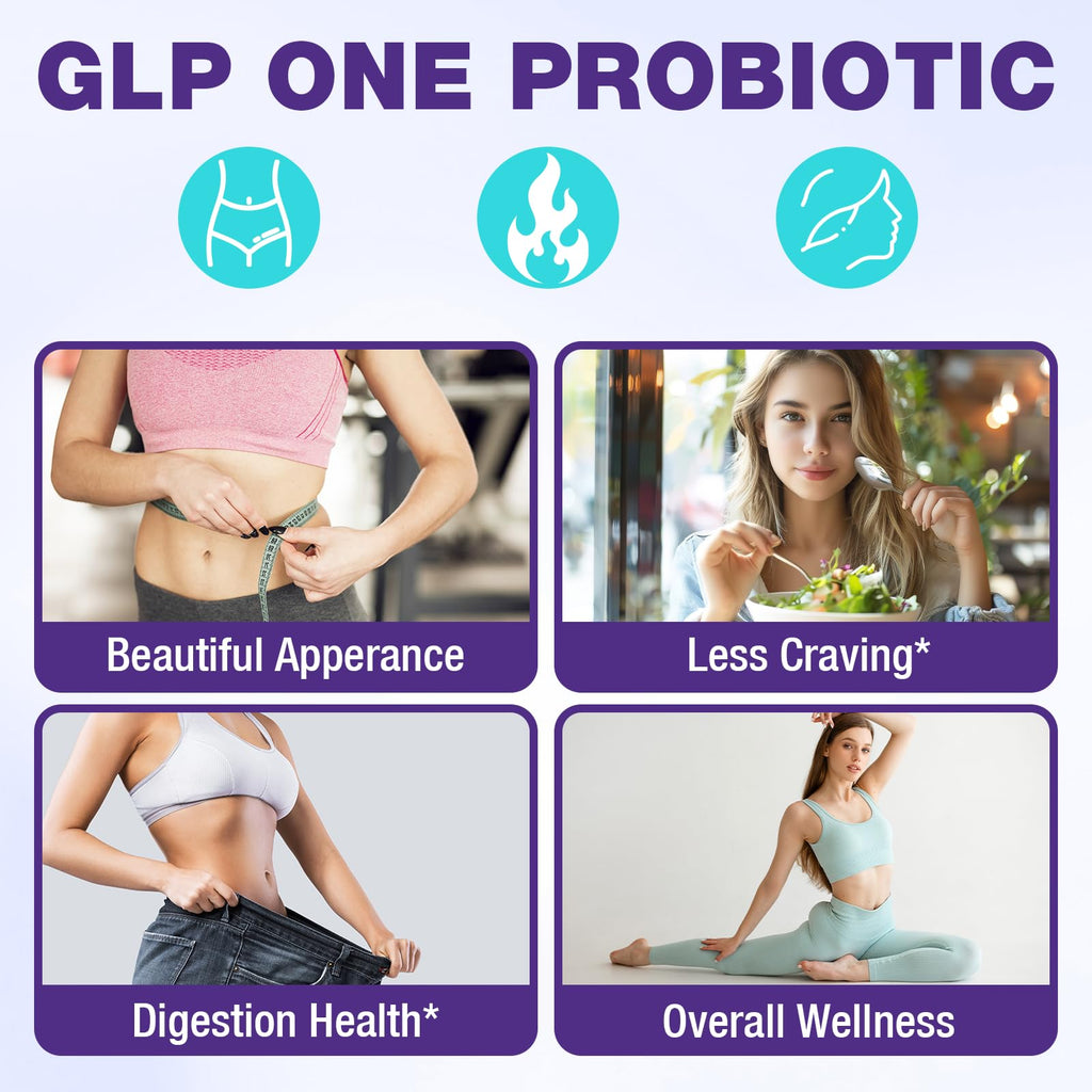 Jorrwatee GLP ONE Probiotic — 14-in-1 for Digestion, Energy & Gut Health, 60 Counts