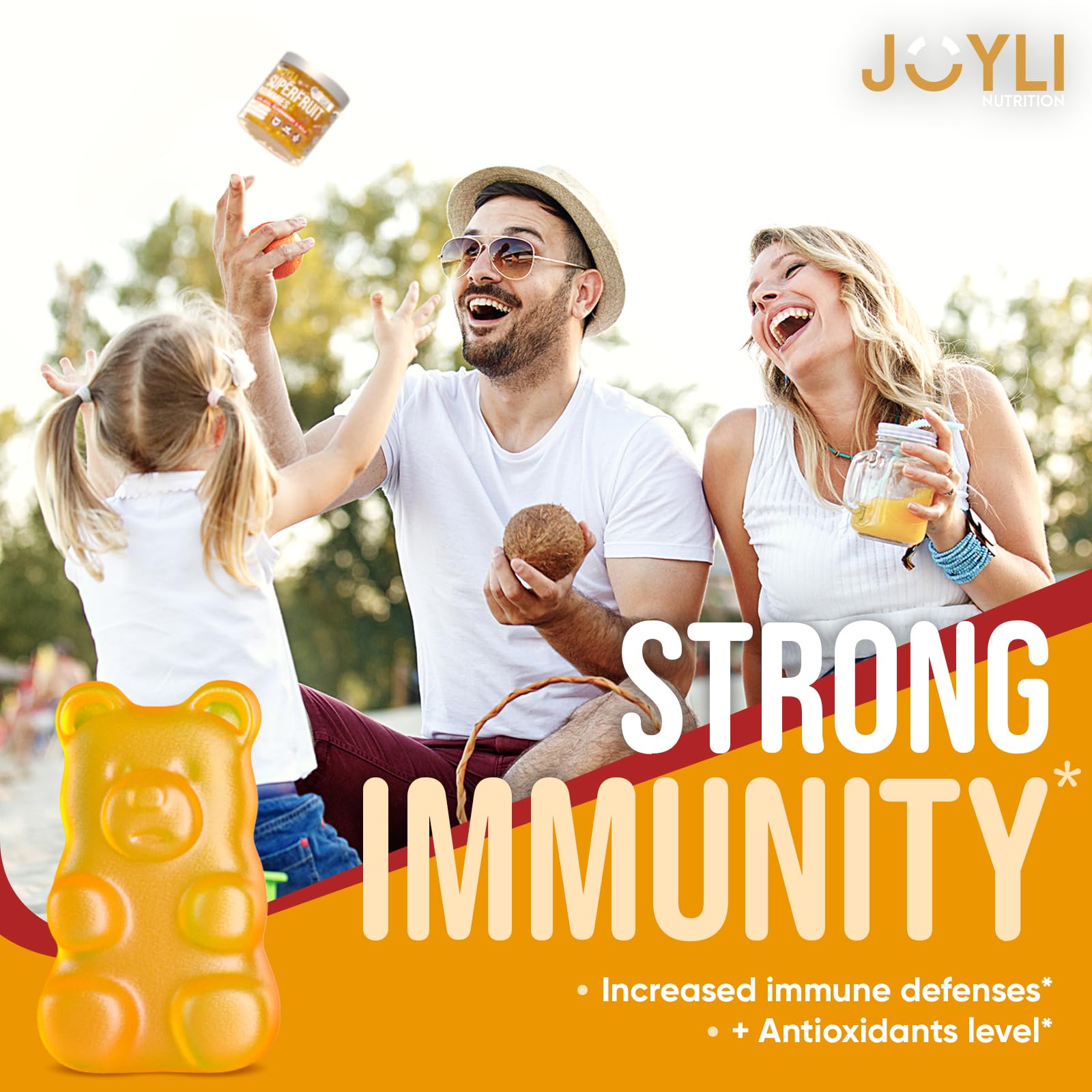 Joyli Sugar-Free Superfruit Gummies – Adult Multivitamin for Immunity & Energy