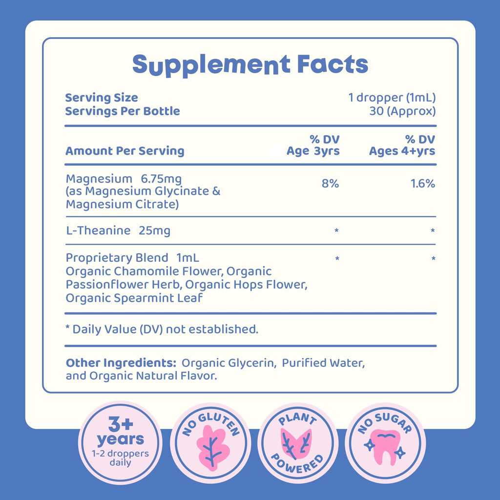 JoySpring Calmify: Liquid Magnesium for Kids - Chamomile & L-Theanine