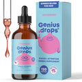 JoySpring Genius Drops - Organic Focus Drops for Kids | Clinically Studied Focus Support | 120 Servings
