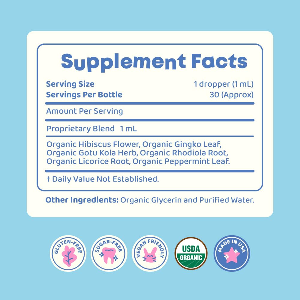 JoySpring Genius Drops Smartberry Vanilla – Kids Focus Liquid 1 fl oz