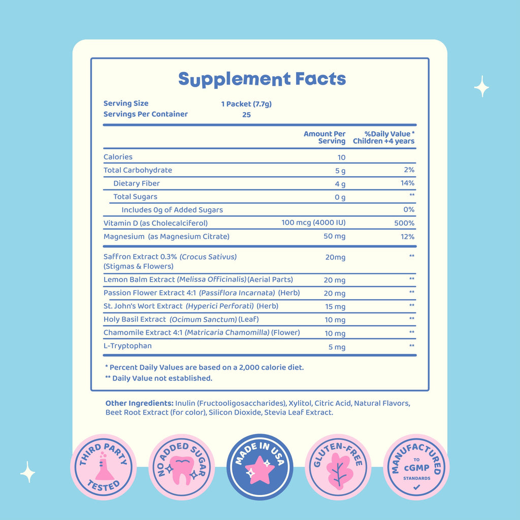 JoySpring Mood Magic for Kids – Natural Mood Support Pixie Sticks with Saffron, Magnesium & Vitamin D3 | Sugar-Free