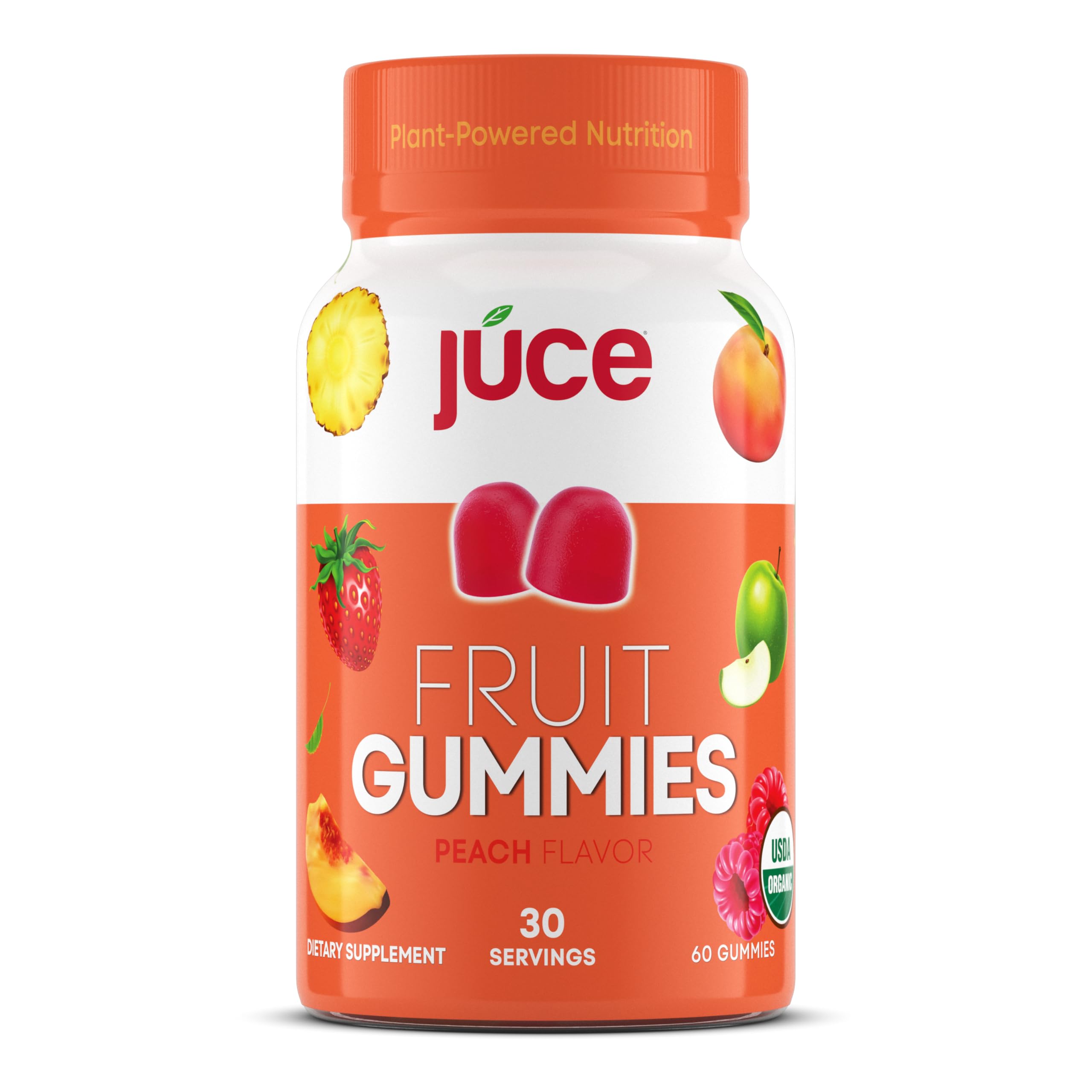 Júce Fruit Gummies with Peach Flavor | Superfood Gummies for Optimal Health by Terra Kai Organics