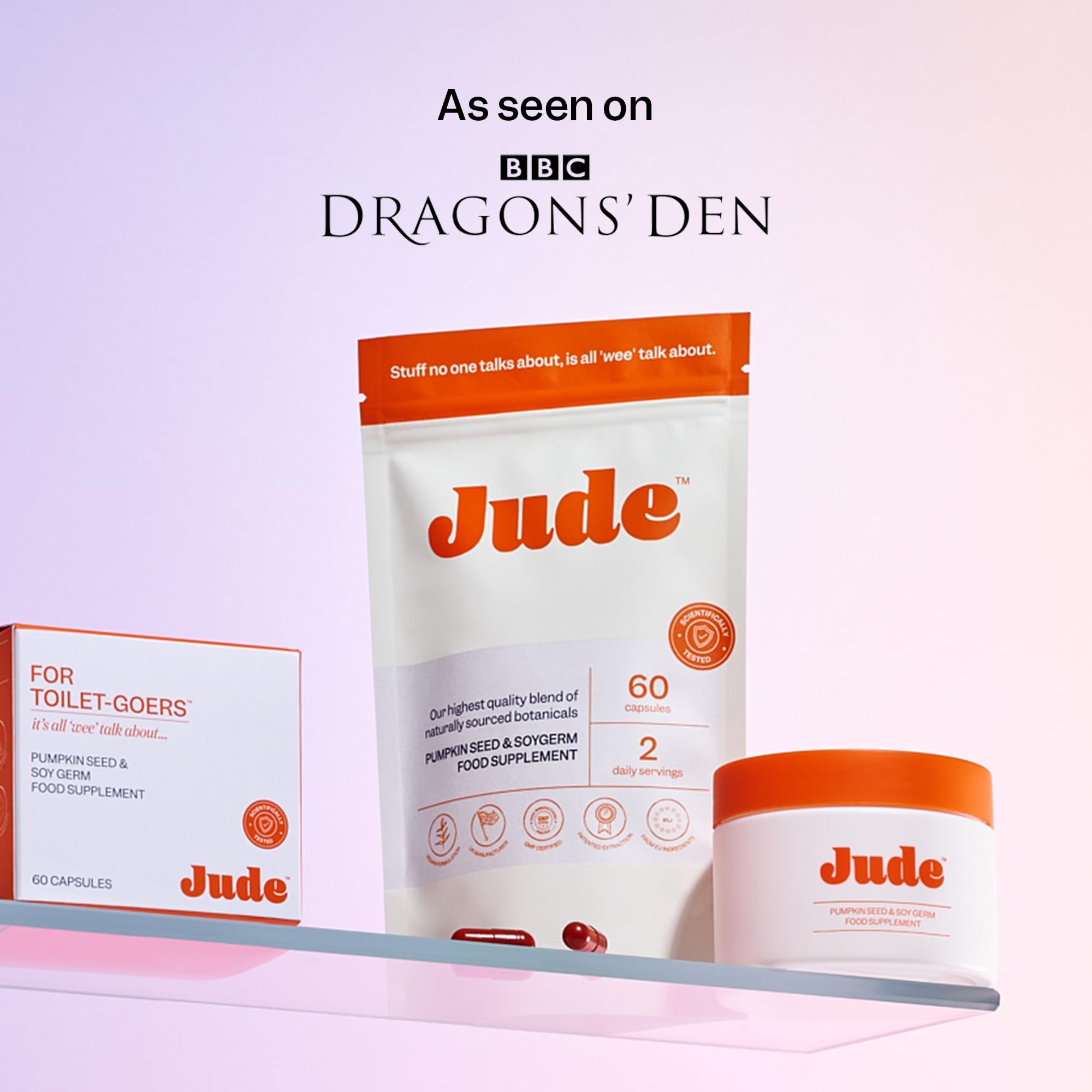 Jude Bladder Control Tablets – Daily Urinary Support, 180 Capsules