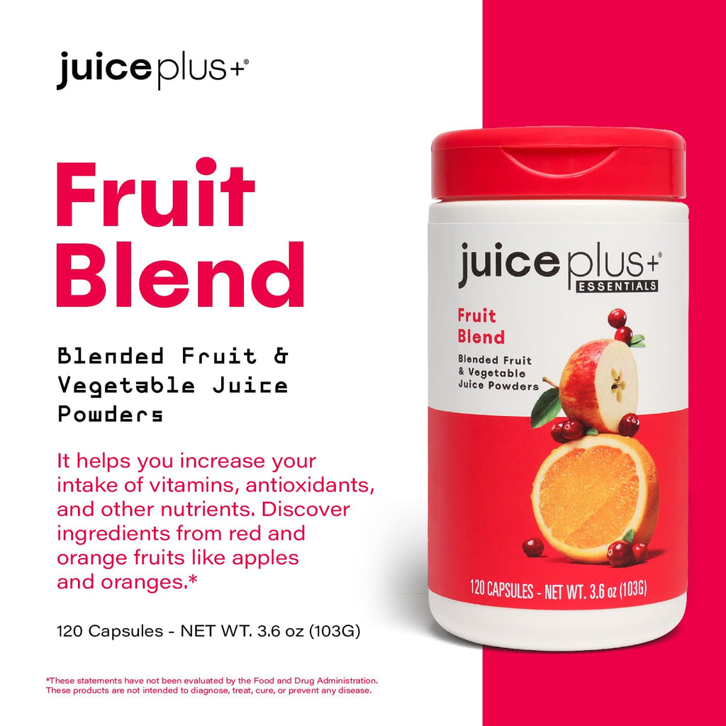 Juice Plus+ Fruit Blend: Plant-Based Whole Food Vitamins | Vegan, Gluten-Free, Non-GMO
