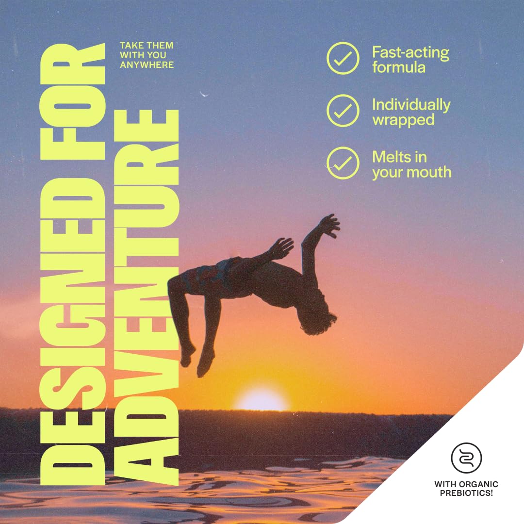 June Science Balance + Relief – Fast Melt Probiotic for Mood & Stress, Blackberry, 30 Sachets