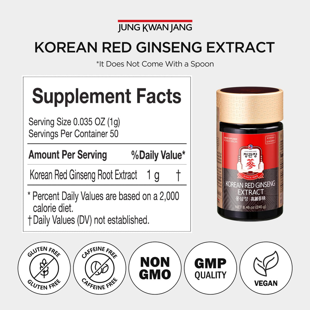 JUNG KWAN JANG Korean Red Ginseng Concentrated Extract 120g | Premium Korean Ginseng Roots