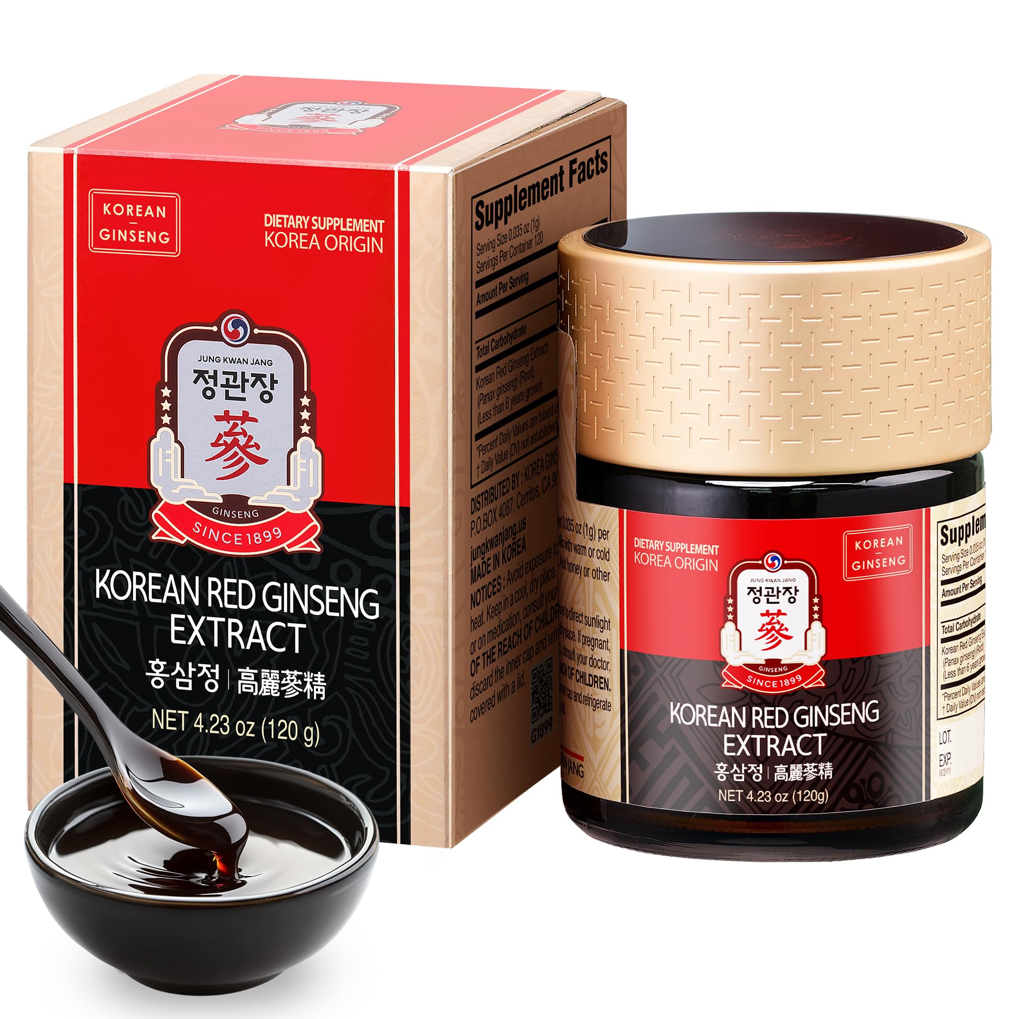 JUNG KWAN JANG Korean Red Ginseng Concentrated Extract 120g | Premium Korean Ginseng Roots