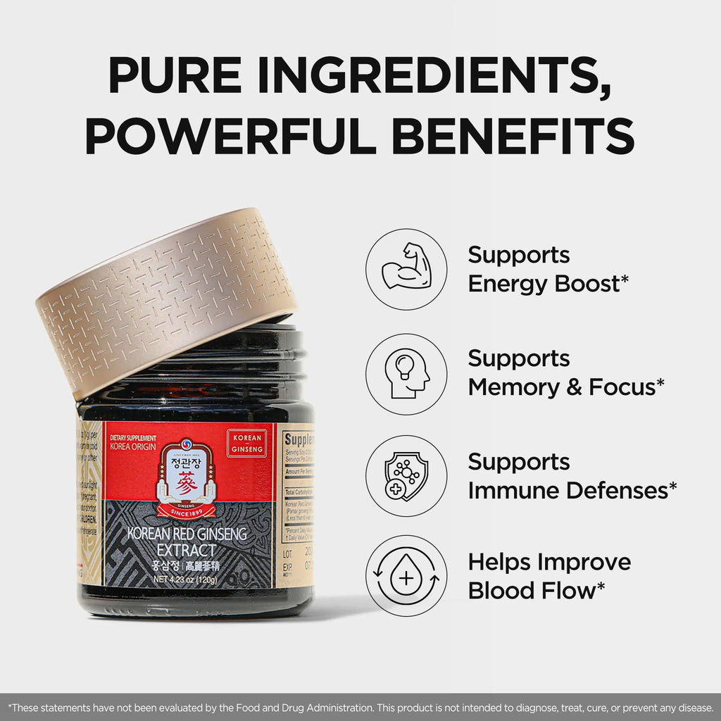 JUNG KWAN JANG Korean Red Ginseng Extract – Extra Strength, Energy & Focus