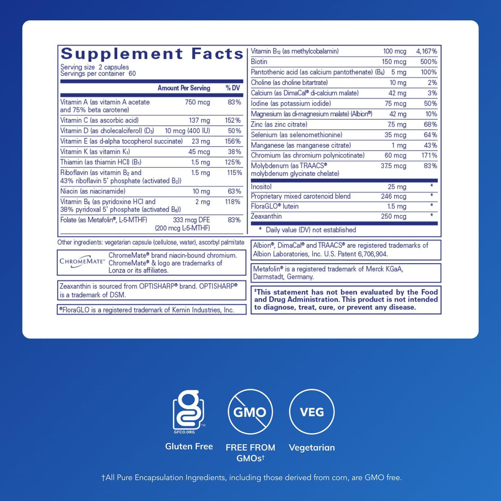 Pure Encapsulations Junior Nutrients – Kids & Teens Multivitamin (No Iron)