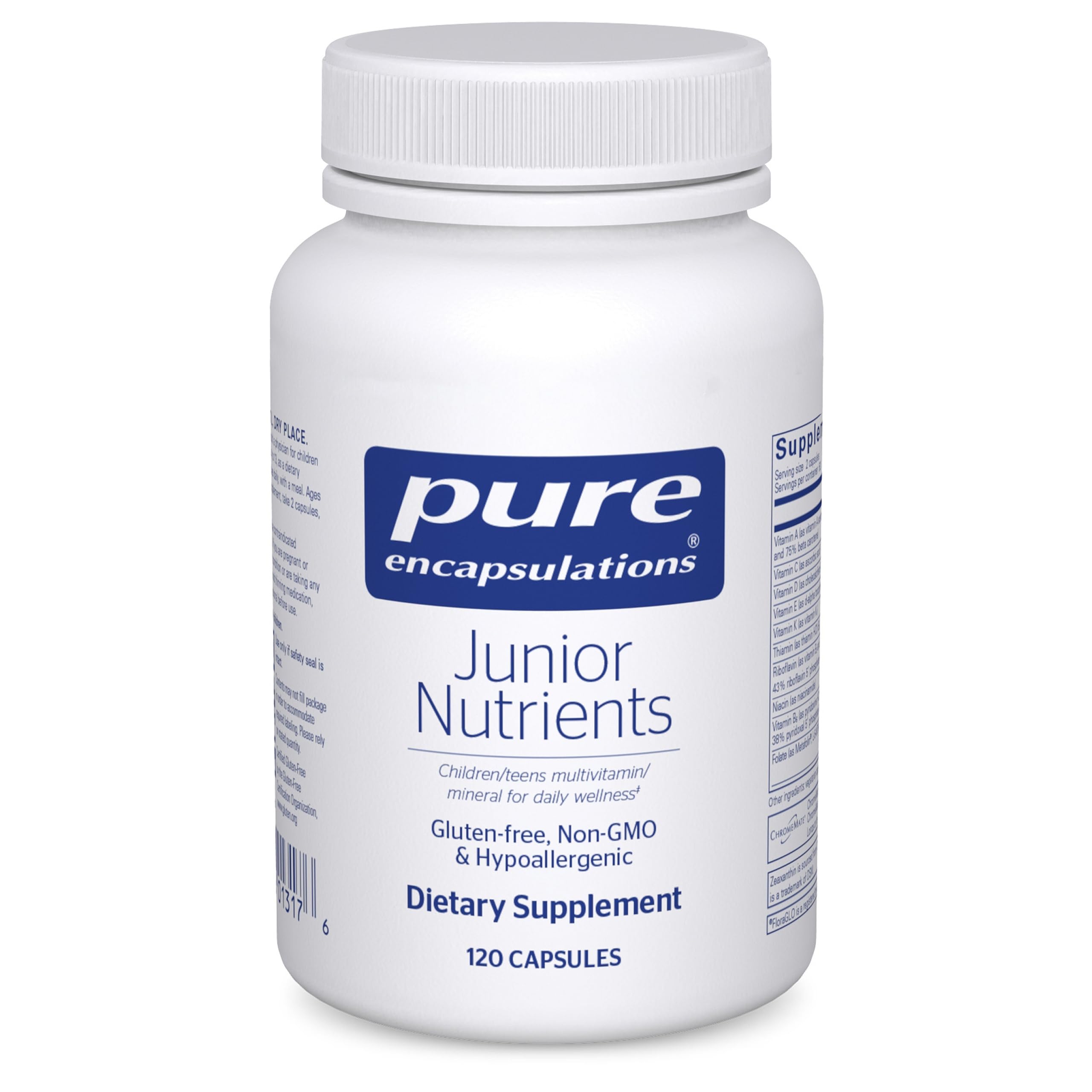 Pure Encapsulations Junior Nutrients – Kids & Teens Multivitamin (No Iron)