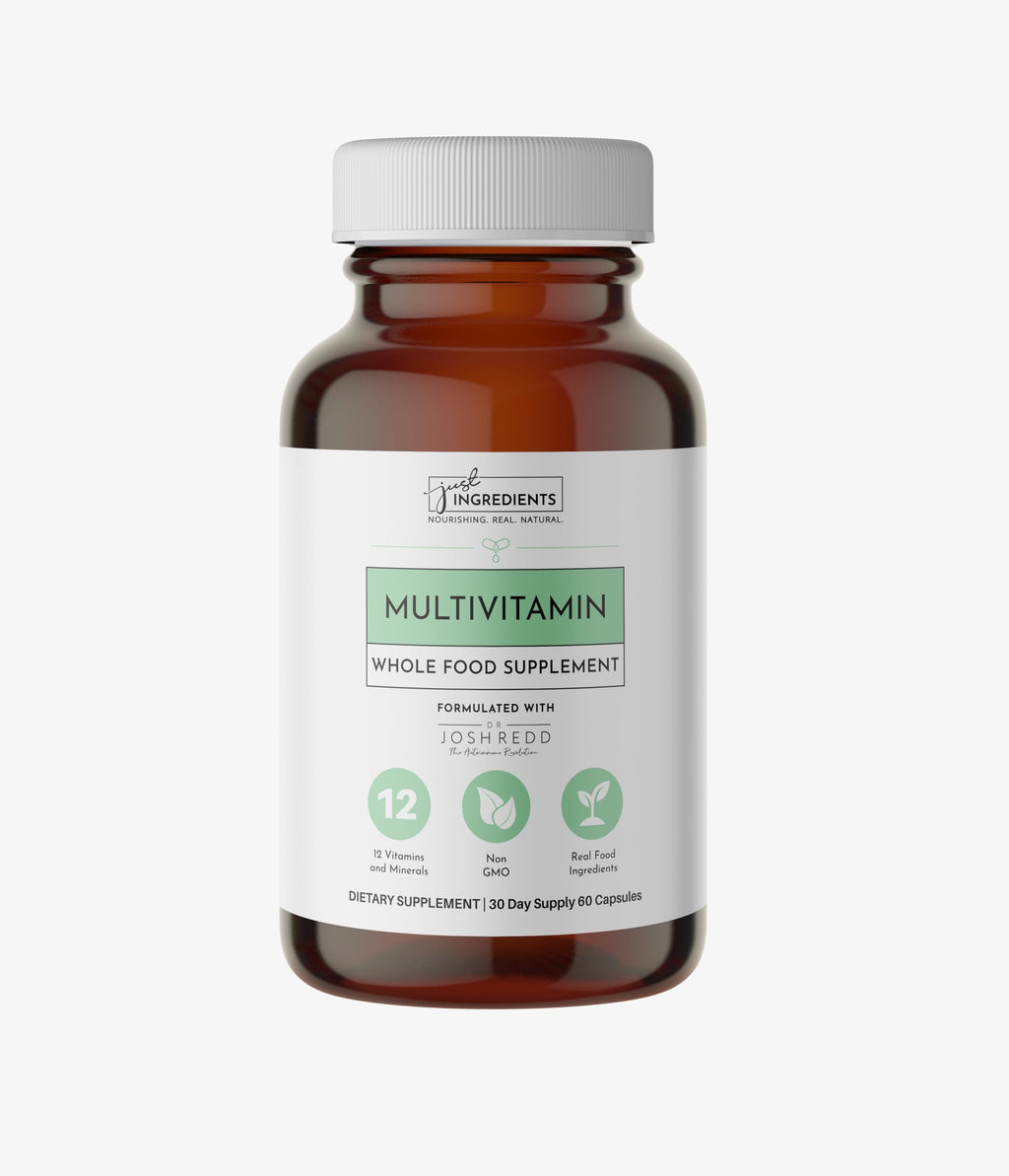 JUST INGREDIENTS Multivitamin – Plant-Based, Vegetarian – 60 Capsules