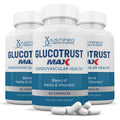 Justified Laboratories 3 Pack Glucotrust Max 1295MG Formula - 180 Capsules