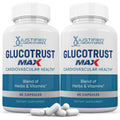Justified Laboratories 2 Pack Glucotrust Max 1295MG Formula - 120 Capsules | Dietary Supplement