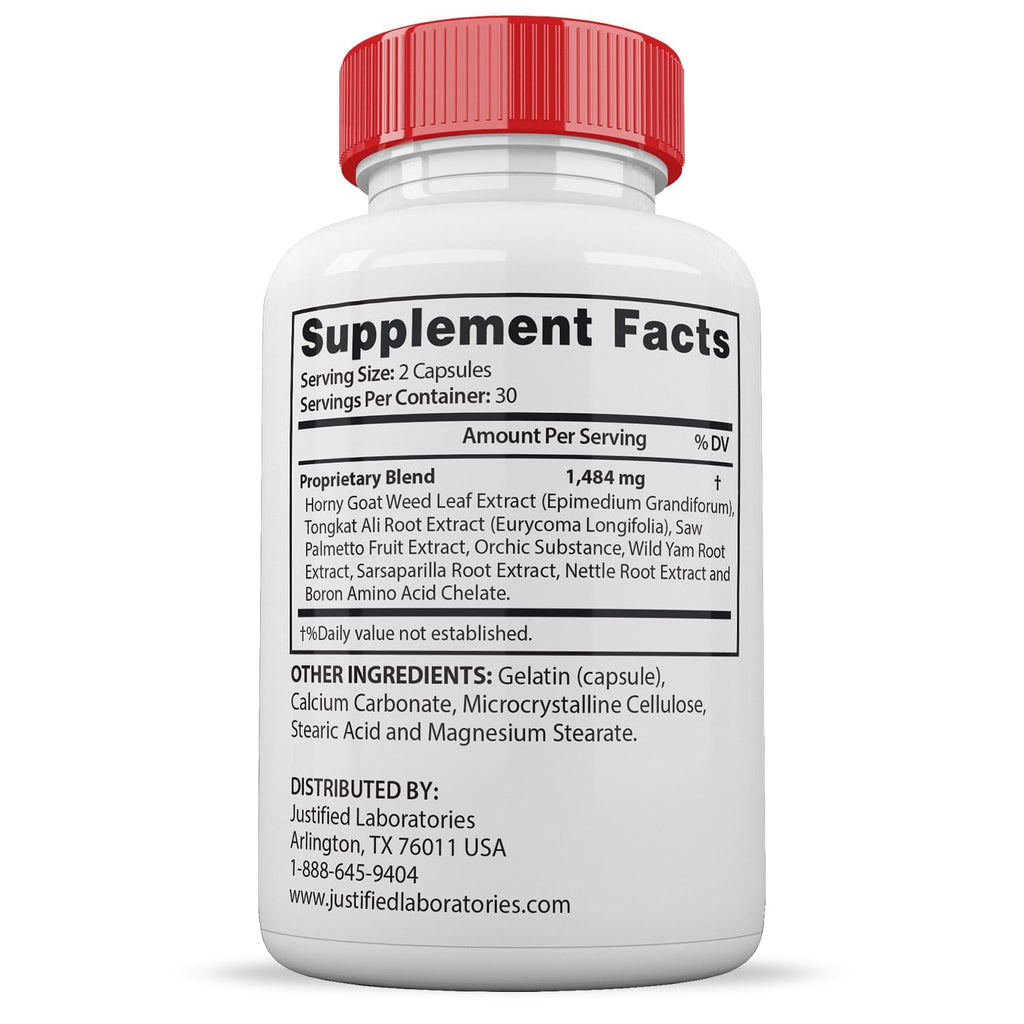 Justified Laboratories Vital Grow XL Pills 1484MG – Men's Health – 60 Capsules
