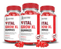 Justified Laboratories Vital Grow XL Performance Gummies – 3-Pack, 1000mg ACV Formula, Pomegranate Beet, B12, Vegan & Non-GMO, 180 Gummies