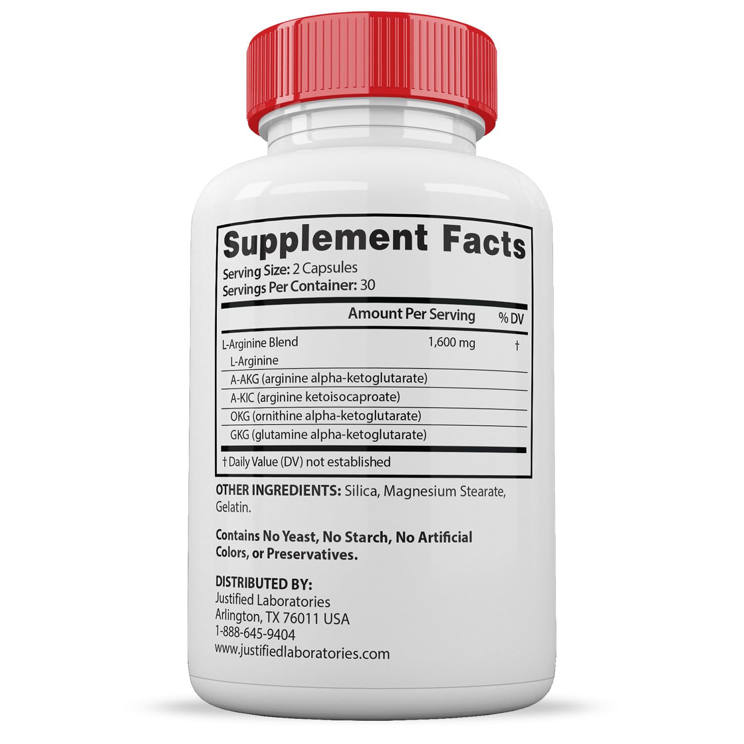 Justified Laboratories | Vital Grow XL Extreme 2 Pack – 1600MG Premium Formula for Men's Health | 120 Capsules
