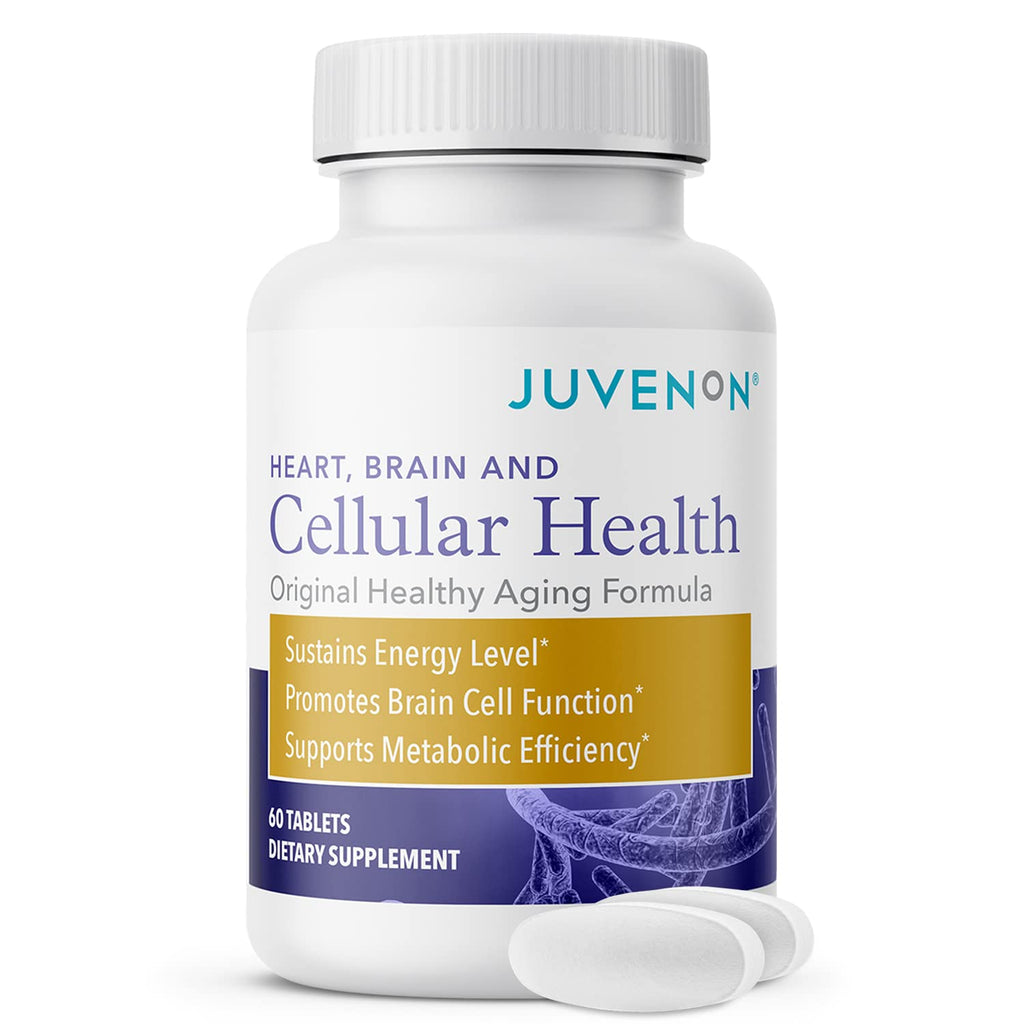 Juvenon Cellular Health – Brain & Heart Supplement with Acetyl L-Carnitine & Biotin (60 Tablets)