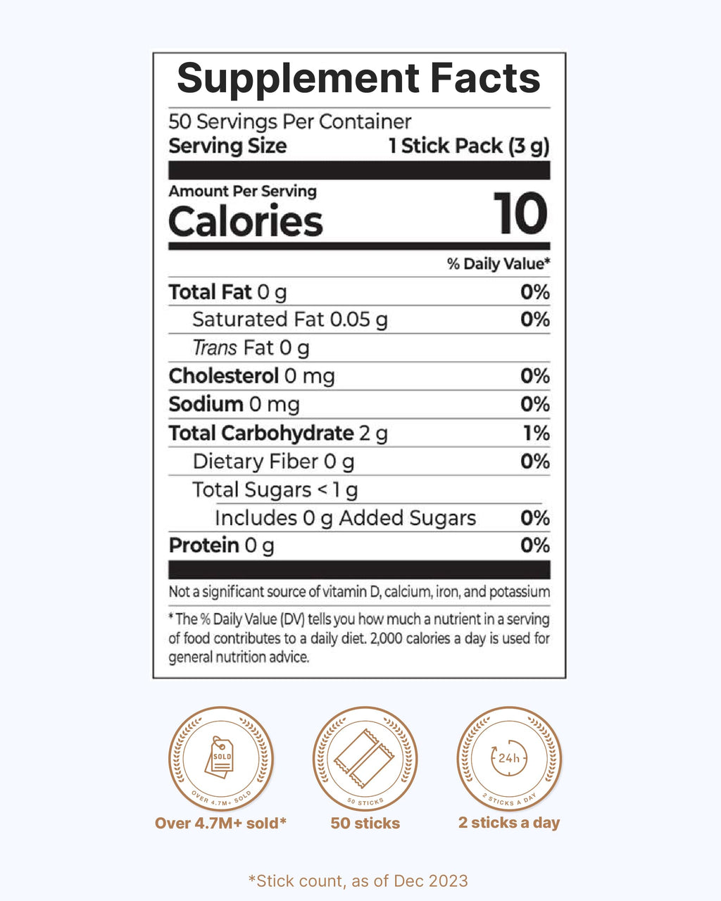 K-Nutra The Secret Enzyme 100 | Digestive Enzymes, Probiotics & ACV | 5.3oz (50 Sticks)
