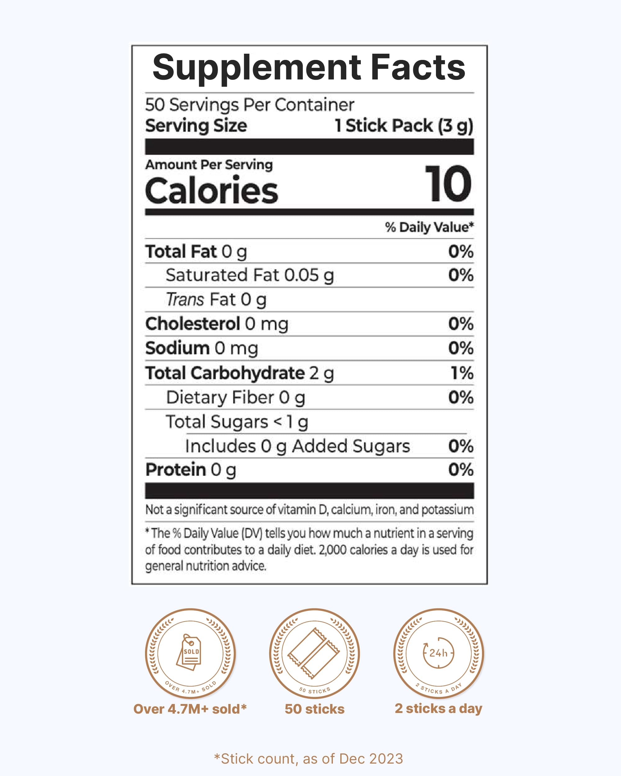 K-Nutra The Secret Enzyme 100 | Digestive Enzymes, Probiotics & ACV | 5.3oz (50 Sticks)