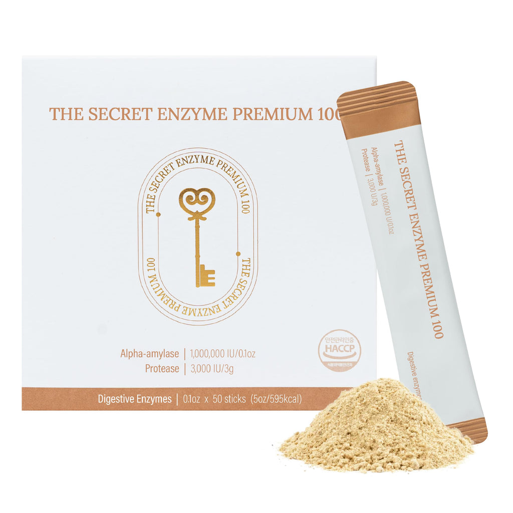 K-Nutra The Secret Enzyme 100 | Digestive Enzymes, Probiotics & ACV | 5.3oz (50 Sticks)