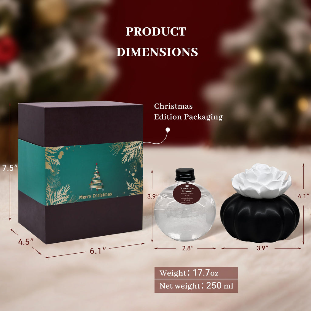 KAENAE Home Handcrafted Gypsum Camellia Diffuser – 250ml, Non-Electric, Oriental Woody