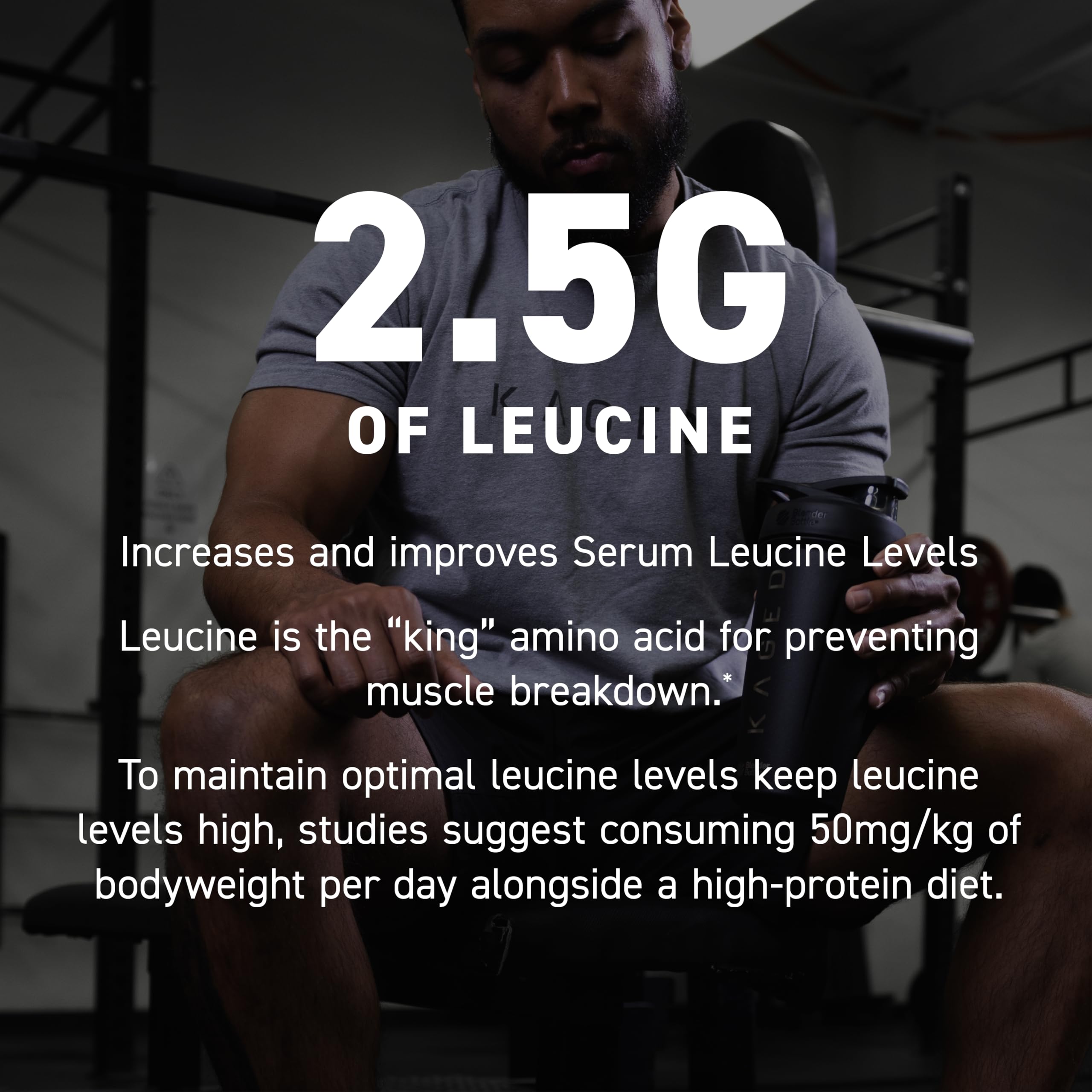BCAA Powder – Kaged BCAAs, Fermented, Plant-Based, 5g Unflavored, 72 Servings