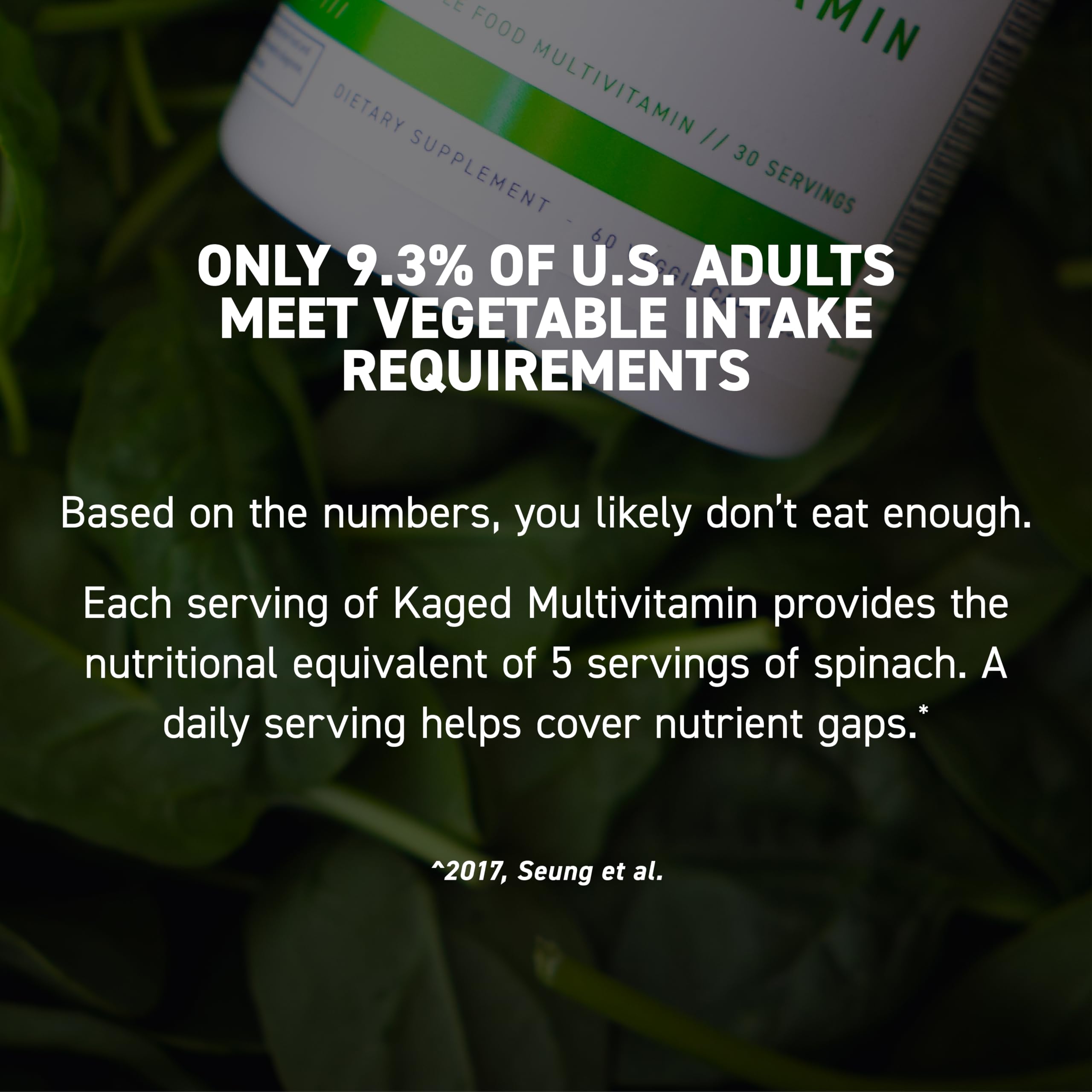 Kaged Multivitamin Capsules – Plant-Based, Organic Fruits & Veggies | 30 Servings