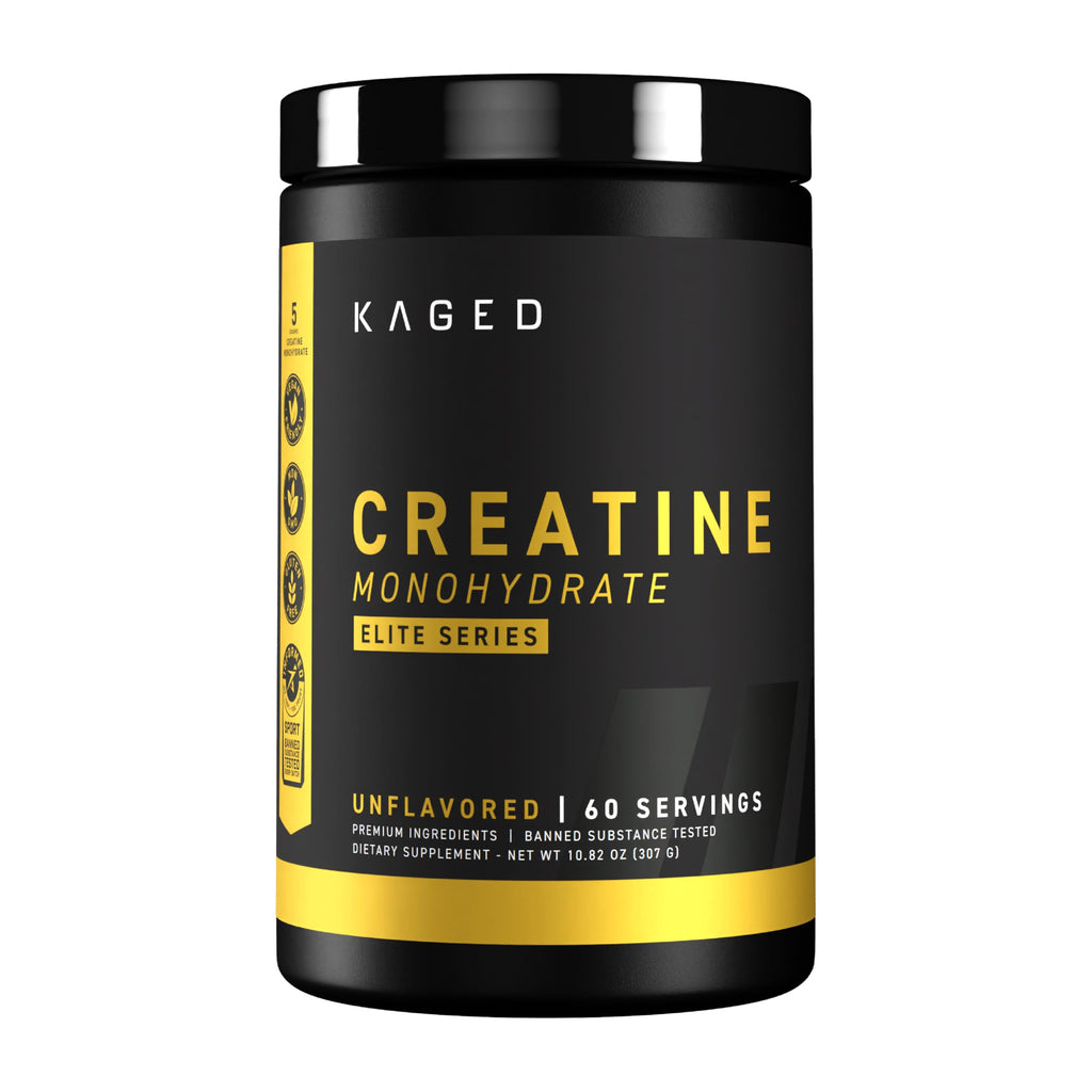 Kaged Creatine Monohydrate Elite Powder - Unflavored | MAXCatalyst for Absorption | 60 Servings