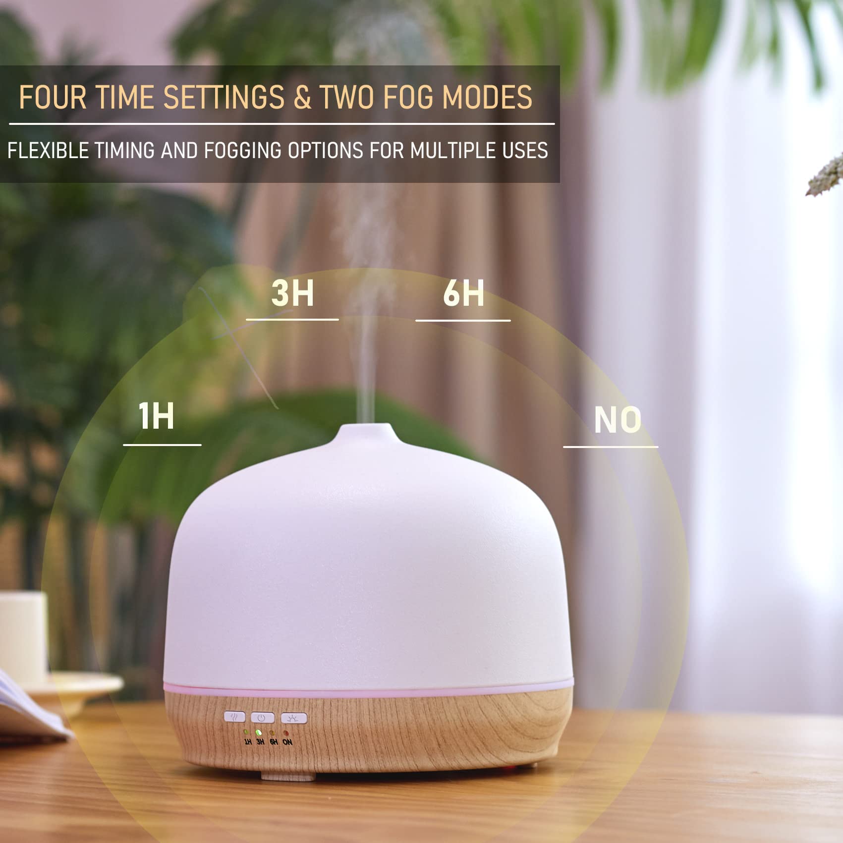 Kakoda Ceramic Essential Oil Diffuser – 500ml, Timed, Ultrasonic (Large Room)