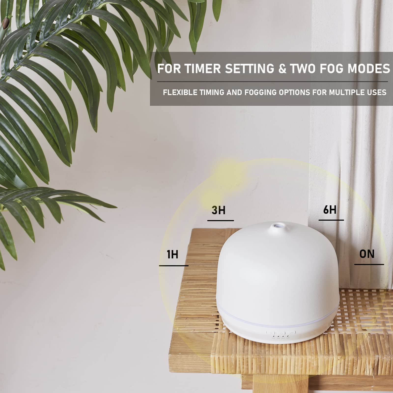 Kakoda Ceramic 500ml Essential Oil Diffuser – White | Large Room Ultrasonic Diffuser