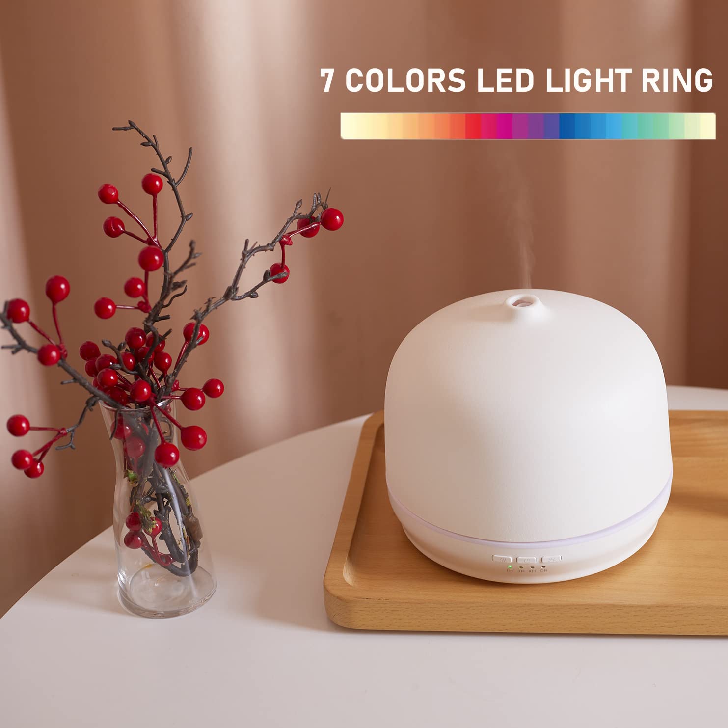 Kakoda Ceramic 500ml Essential Oil Diffuser – White | Large Room Ultrasonic Diffuser