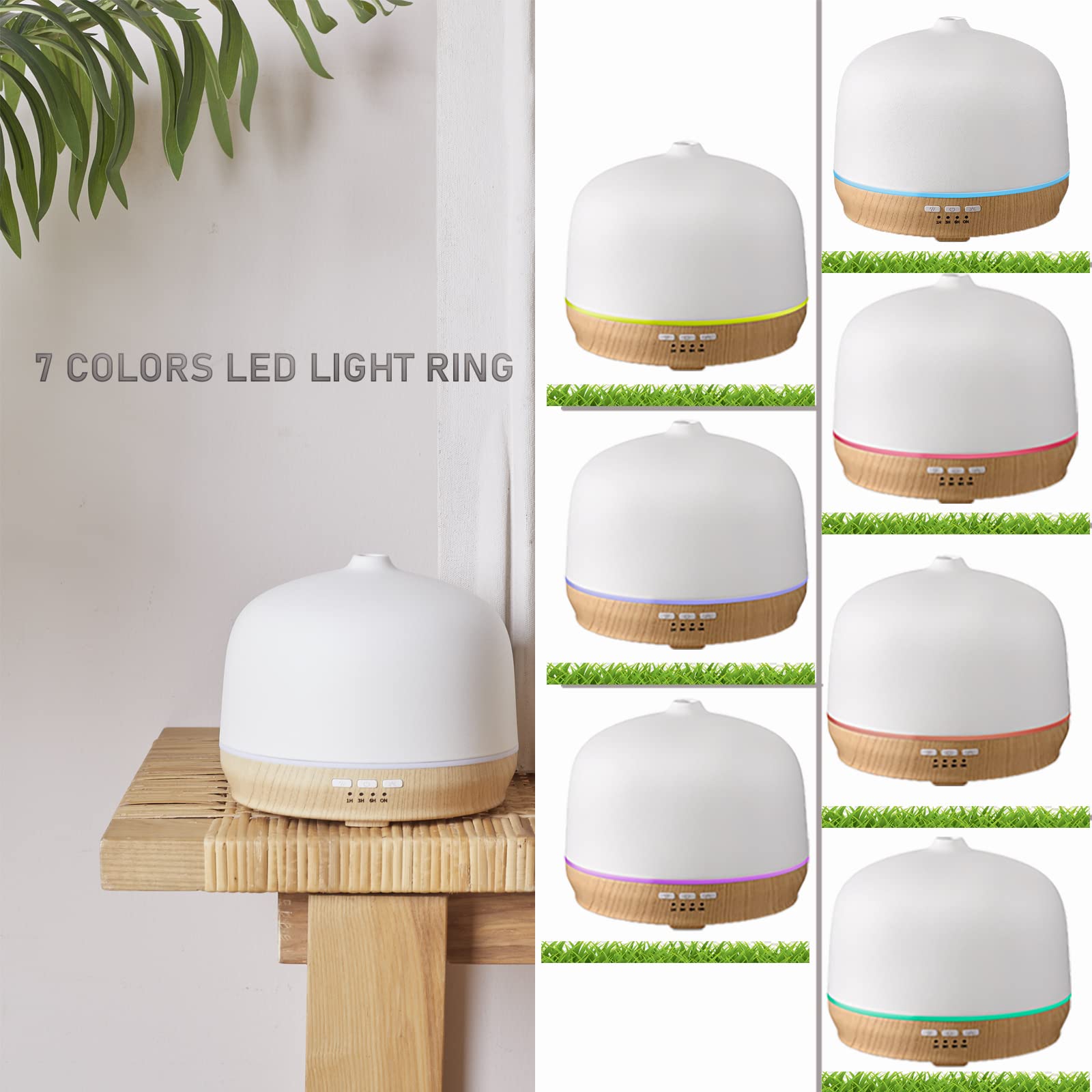 Kakoda Ceramic Essential Oil Diffuser – 500ml, Timed, Ultrasonic (Large Room)