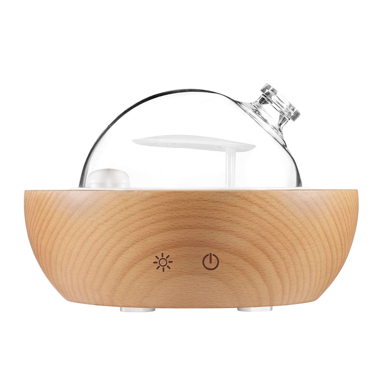 Kakoda Glass Essential Oil Diffuser – Real Wood Base, 7-Color LED, 2025 Upgrade