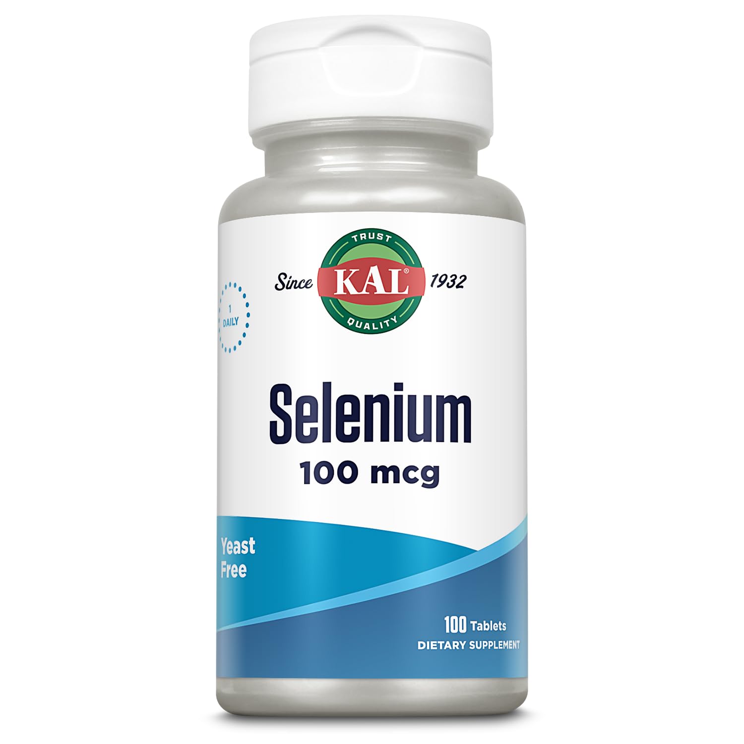Kal 100 mcg Selenium Yeast Free Tablets - 100 Count