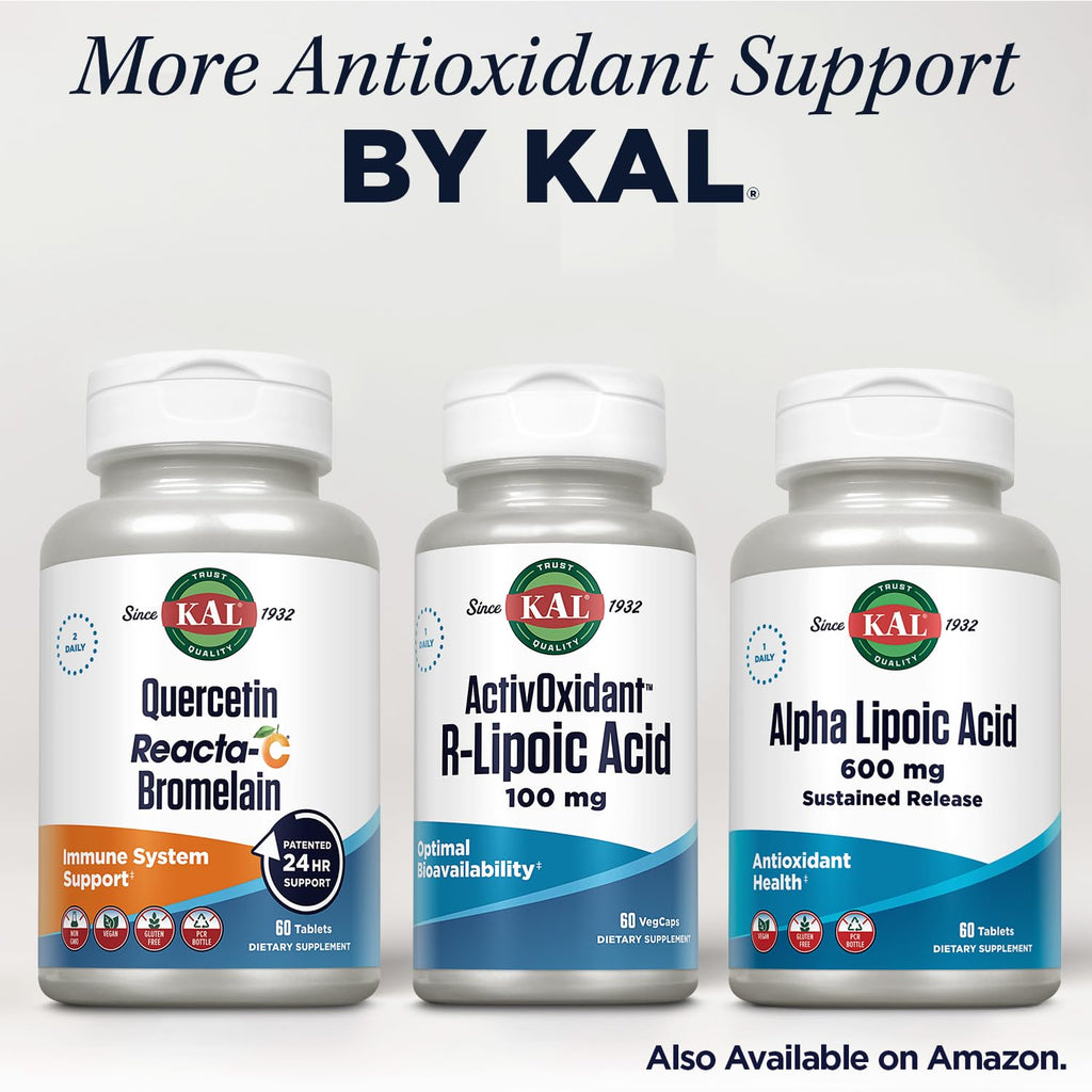 KAL ActivOxidant 100 mg R-Lipoic Acid Tablets, 60 Count