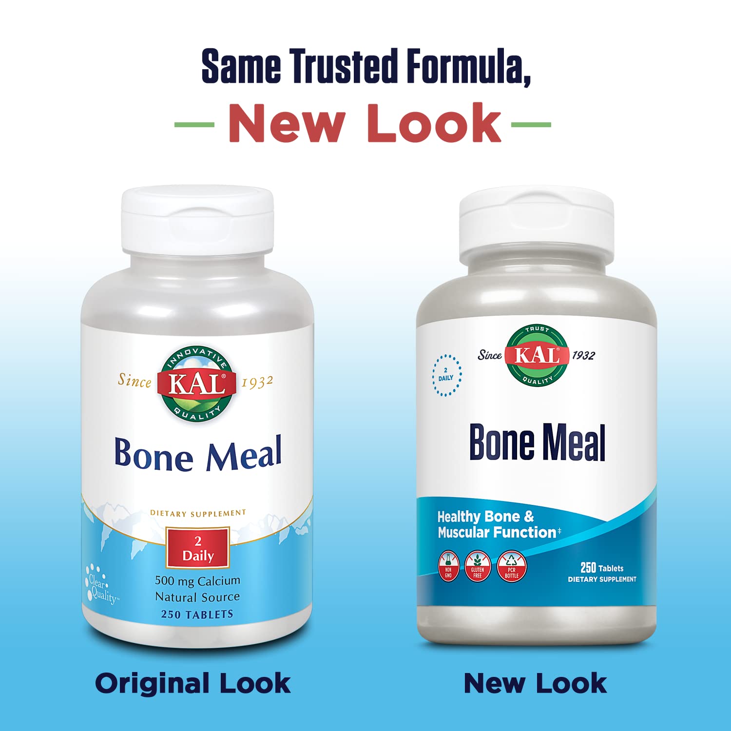 KAL Bone Meal Tablets – Calcium, Magnesium, Vitamin D3 & K | Bone Health Support