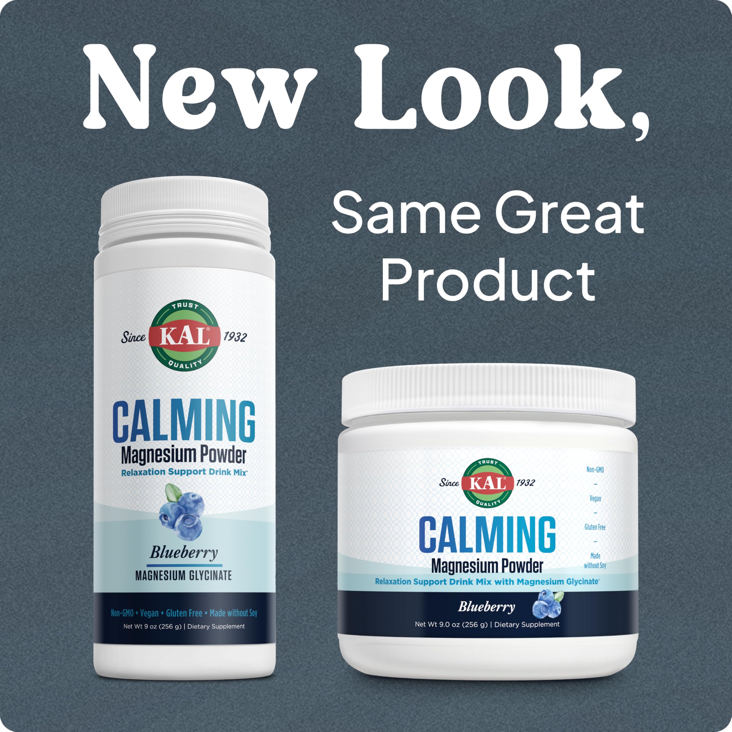 KAL Calming Magnesium Powder – Blueberry Flavor, High Absorption, Vegan, Gluten Free