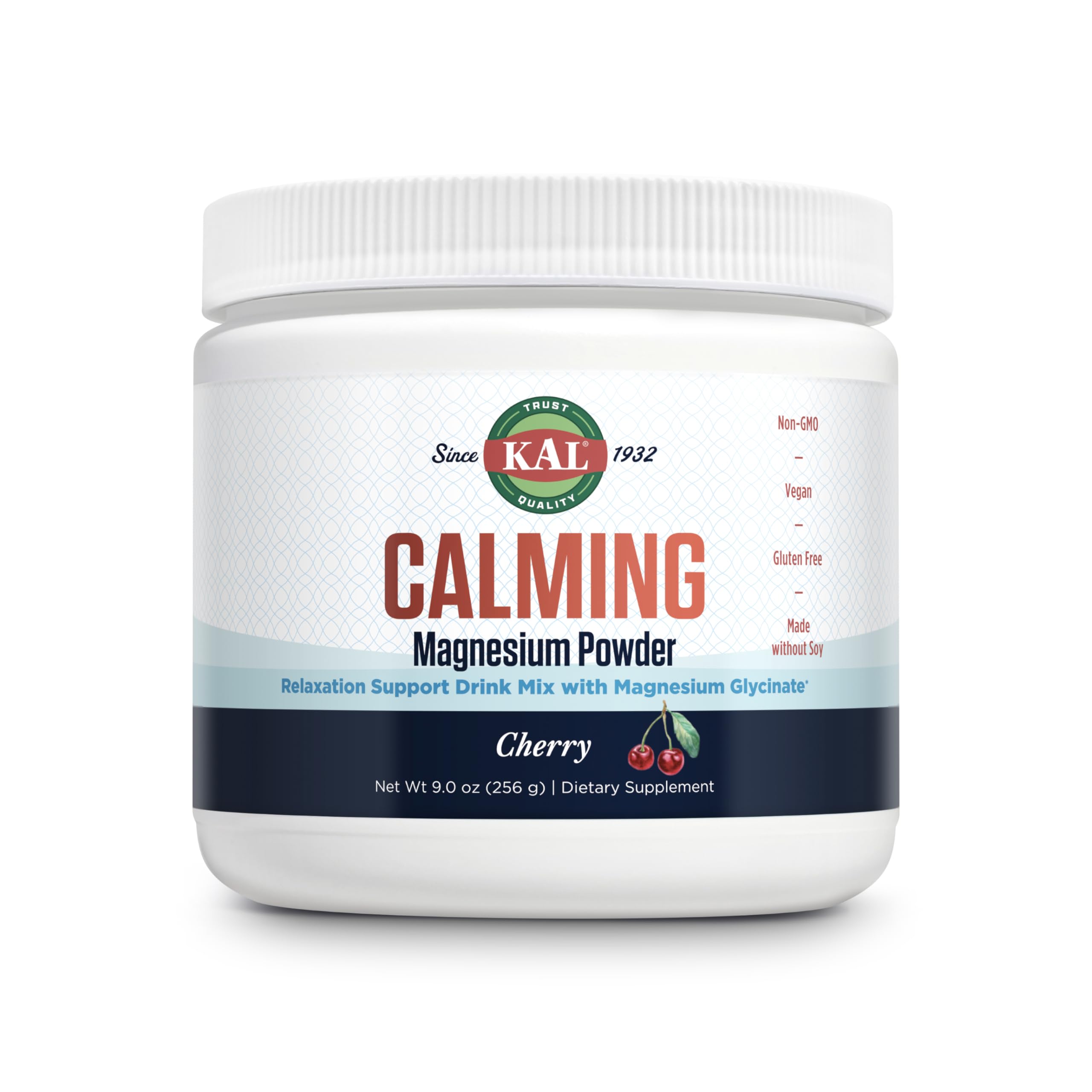 KAL Calming Magnesium Powder - Cherry Flavor, High Absorption