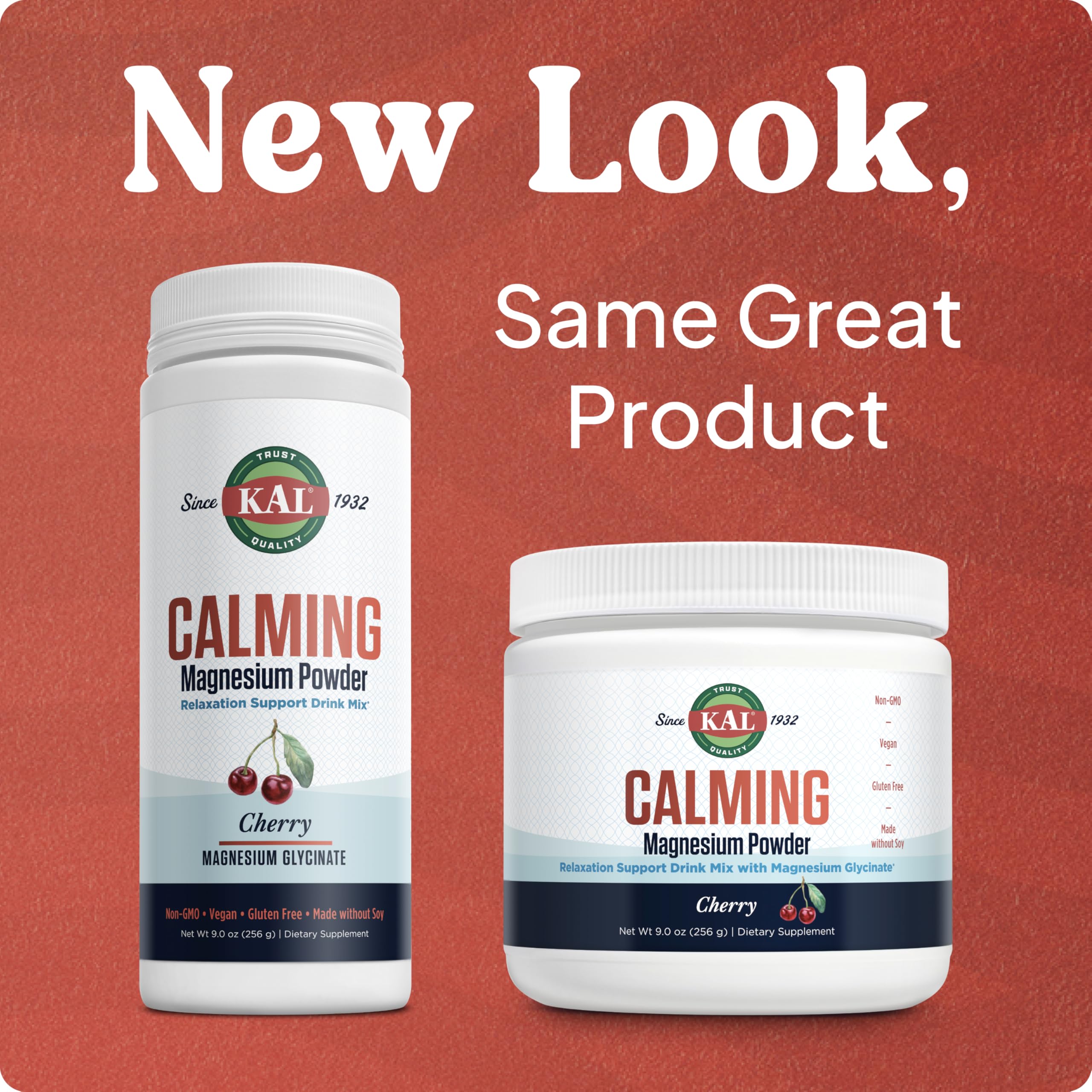 KAL Calming Magnesium Powder - Cherry Flavor, High Absorption