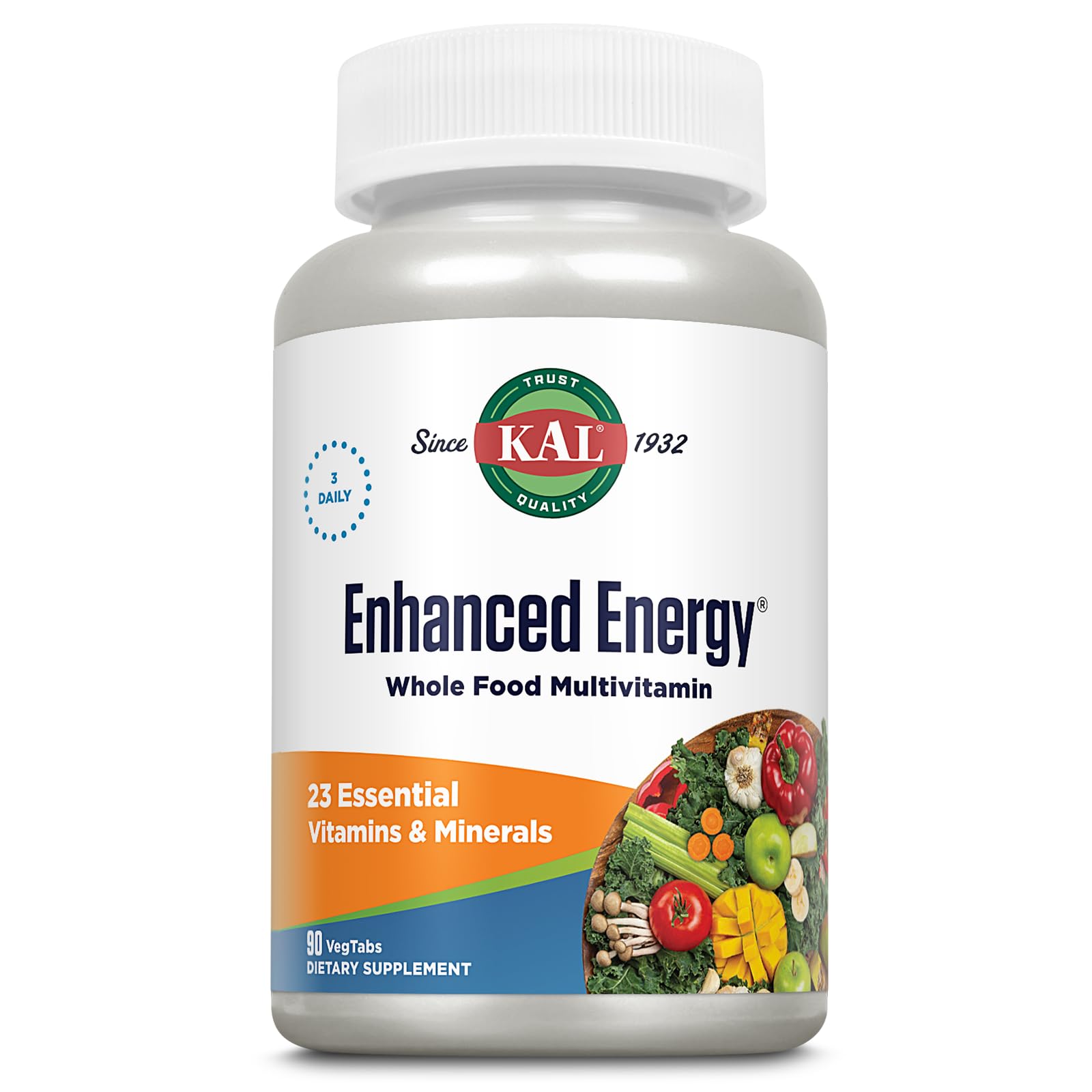 Kal Enhanced Energy, 90 Count - Energy Supplement with ActiSorb & BioPerine