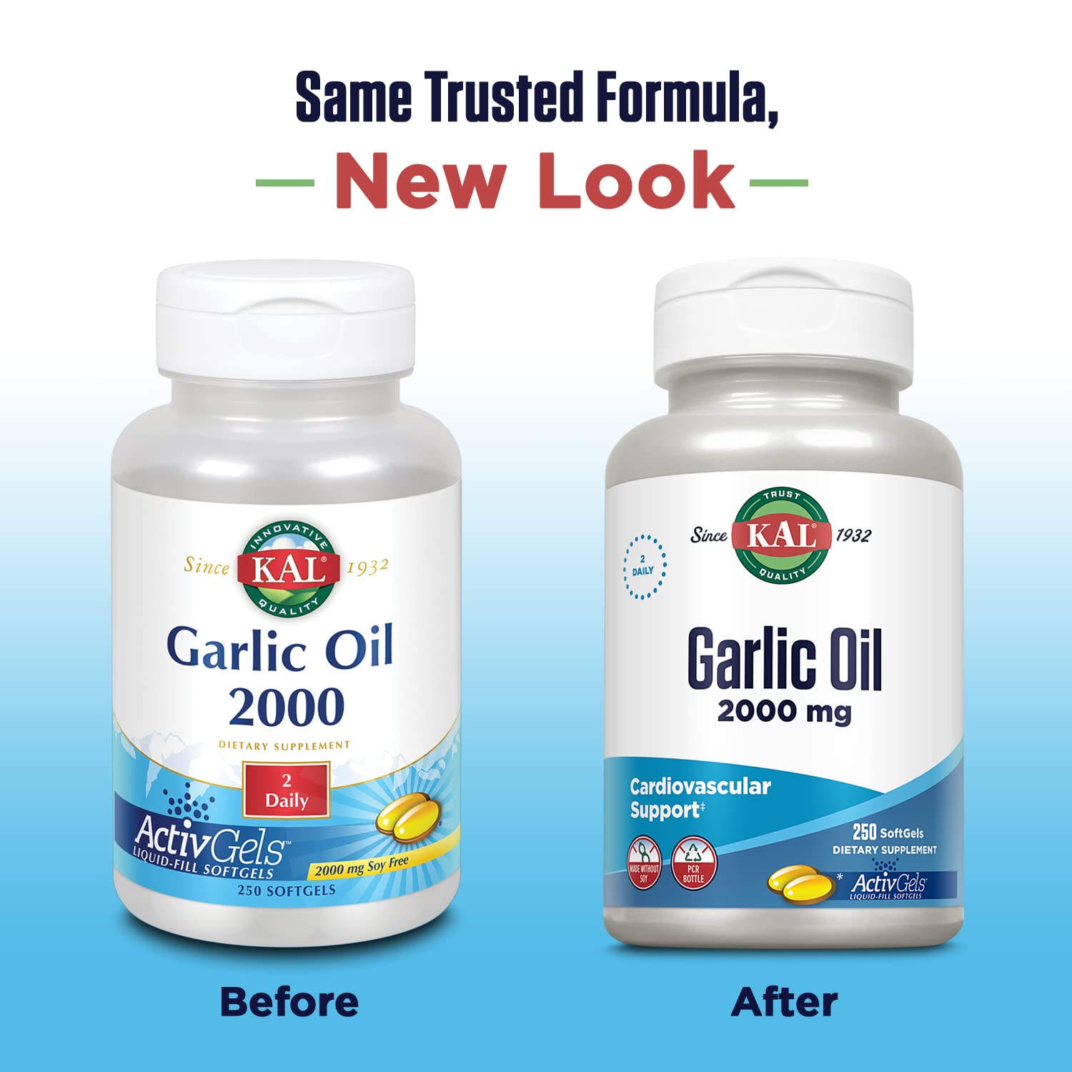 KAL Garlic Oil 2000 Softgels – 250 Count | Garlic Oil 500:1
