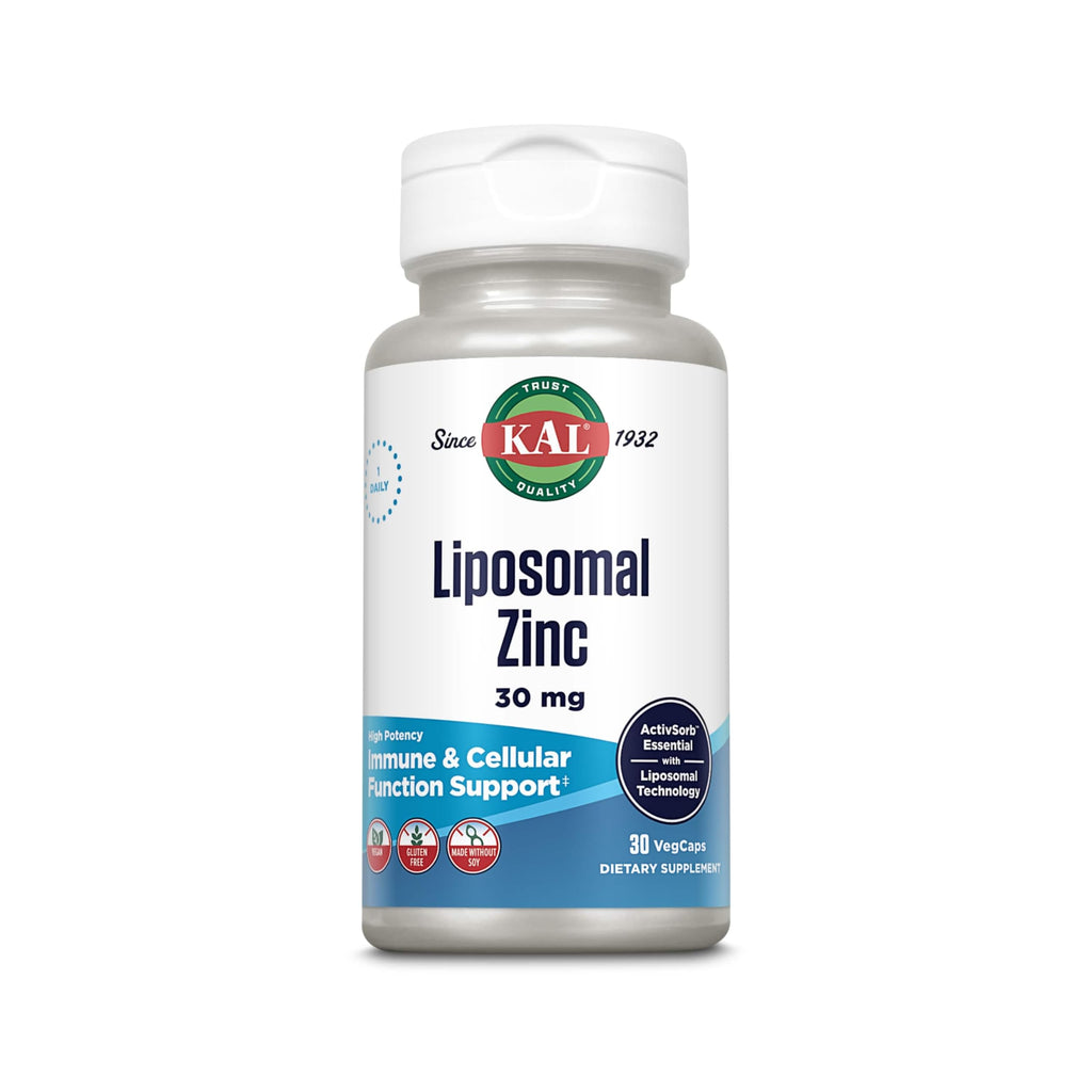 KAL Liposomal Zinc 30mg – Immune Support, Enhanced Absorption, Vegan | 30 Servings